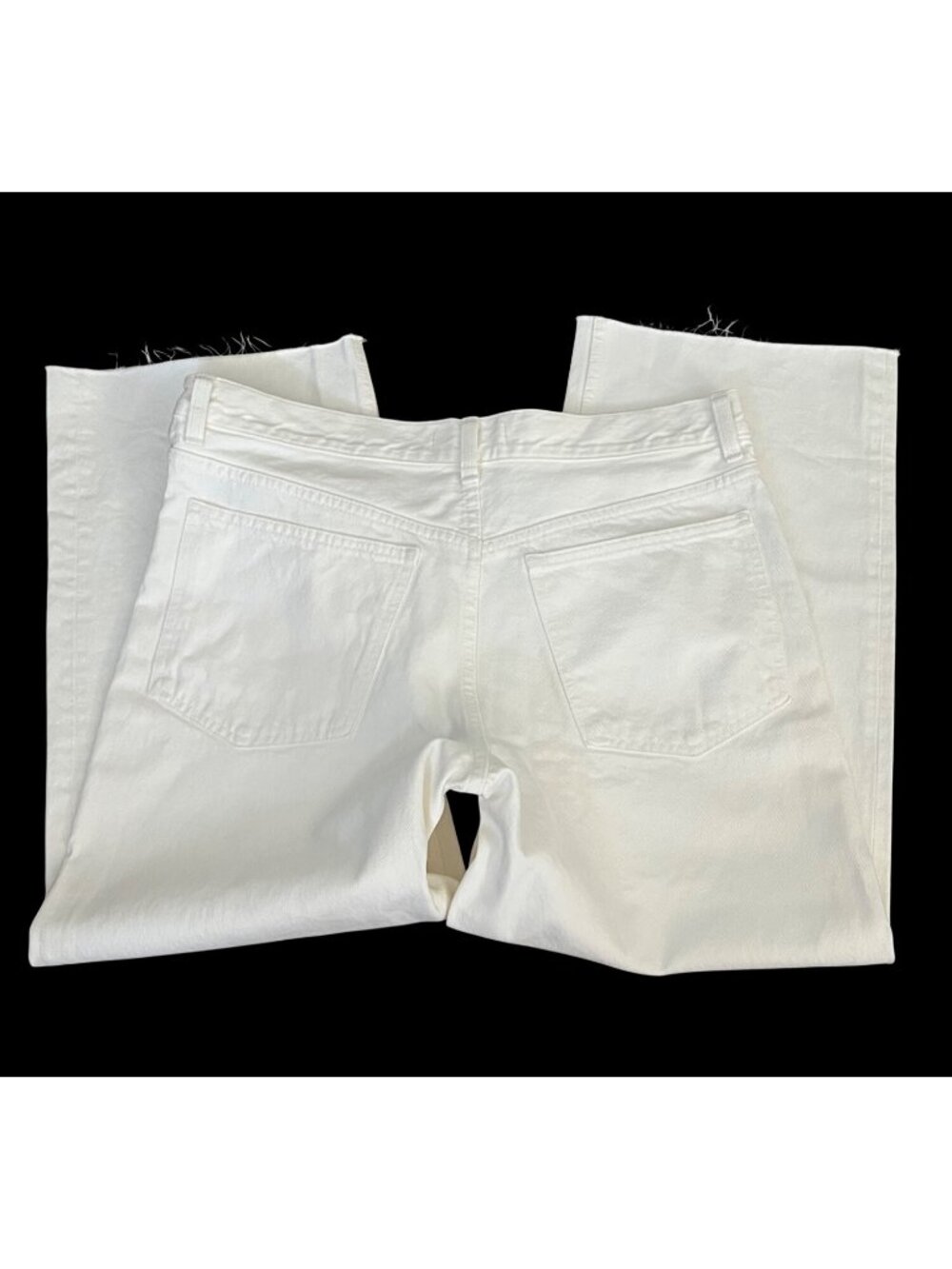 Madewell Low-Slung Baggy Crop Jeans Womens Size 28 White 100% Cotton Fair Trade - Picture 2 of 11